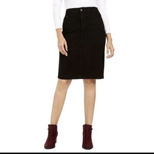 Charter Club Classic Black Jean Knee-Length Pencil Skirt NWT